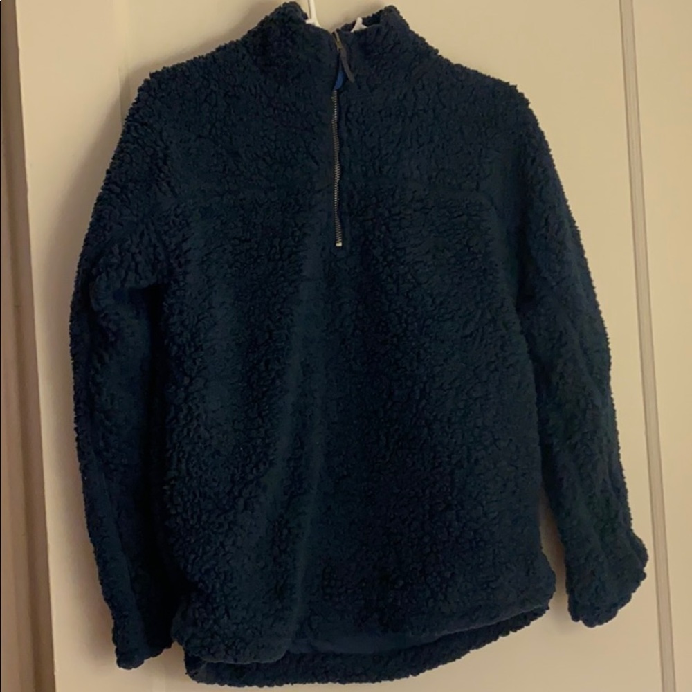 Elodie navy fury half zip sweater